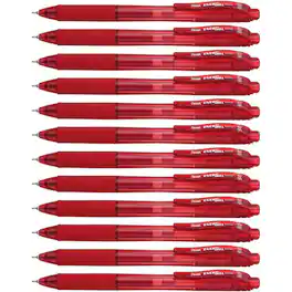 Pentel - EnerGel-X Retractable Liquid Gel Pen, Red, 0.5mm, Pack of 12