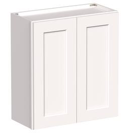 Boyel Living - 27-in W x 30-in H x 12-in D Shaker RTA Kitchen Wall Cabinet with Soft-Close - White Shaker
