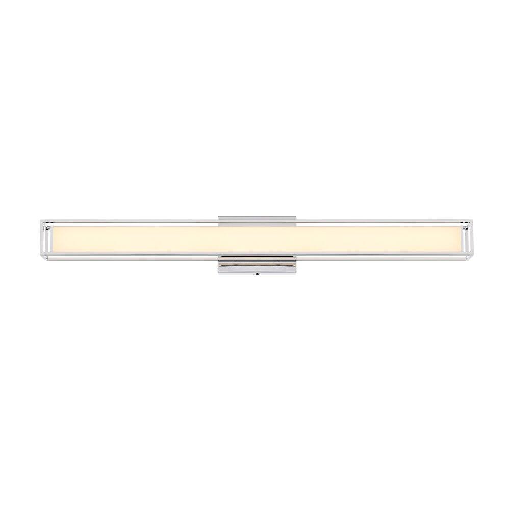 Alt View 1. Living District - Aden 31 Inch Led Wall Sconce In Chrome - Chrome.