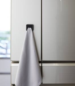Yamazaki Home - Traceless Adhesive Kitchen Towel Holder - Black