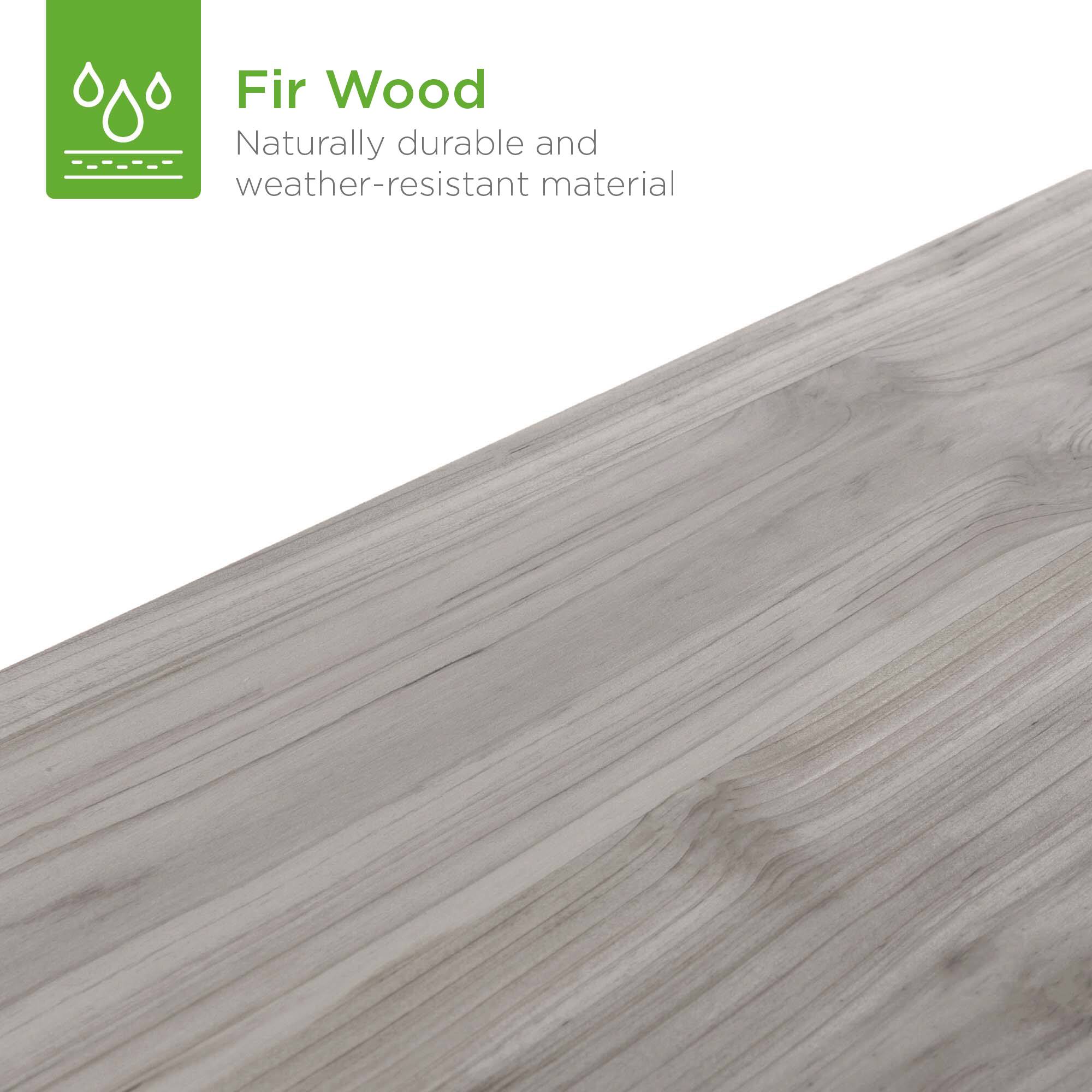 Fir Wood  
Naturally durable and weather-resistant material