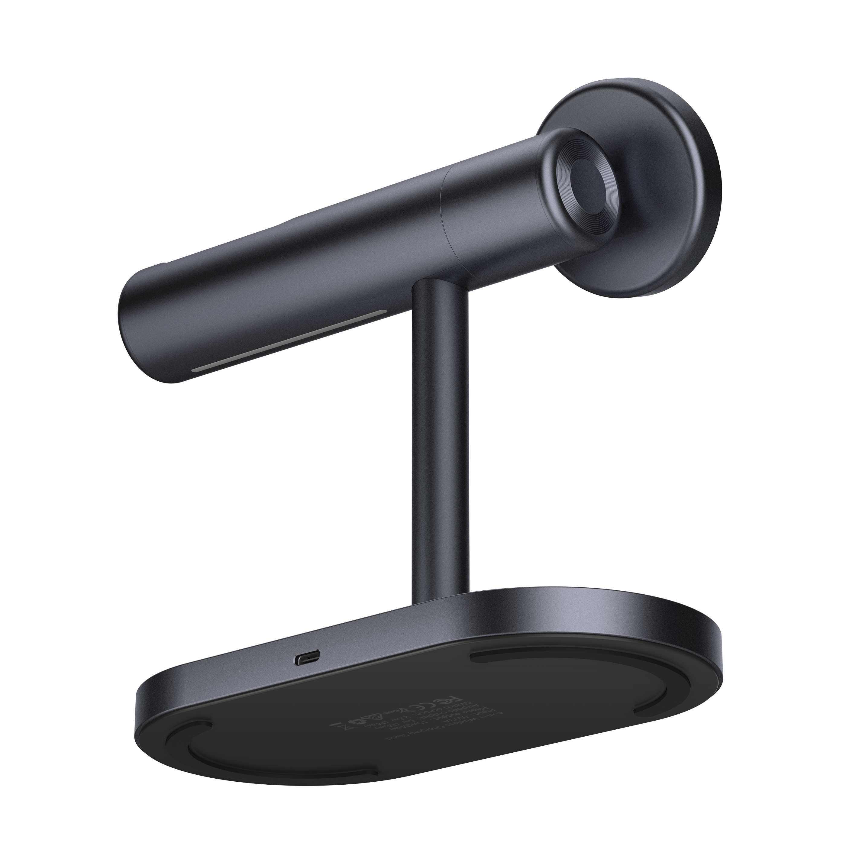 Alt View 7. iVANKY - 4-in-1 Wireless Charging Stand with 3 Level Night Light and Safe Charging Base Qi2 Certified - black.