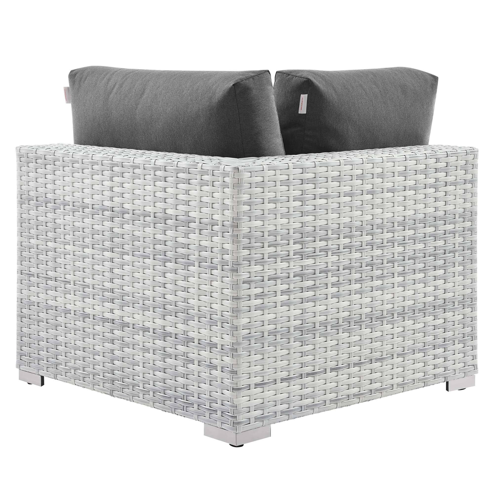 Alt View 2. Modway - Convene Outdoor Patio Corner Chair by Modway - Light Gray Charcoal.