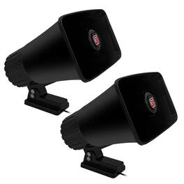 5 CORE - PA Horn Speaker 2Pc 8 Inch 65W Bull Horn Ausio System - Black
