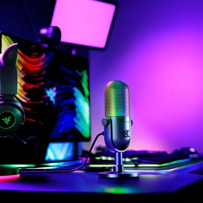 Razer Seiren V3 Chroma Condenser USB Microphone Black RZ19 Razer Seiren V3 Chroma Condenser USB Microphone Black RZ19