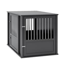 New Age Pet - Durable ECOFLEX Large Dog Crate with Flexible Door Placement in Black