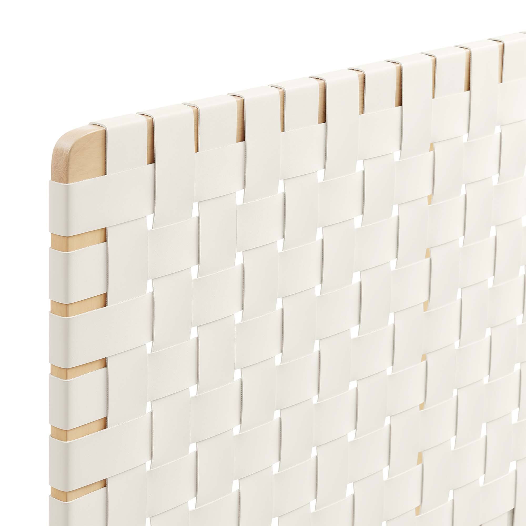 Alt View 2. Modway - Sparta Weave Vegan Leather King Headboard by Modway - Brown.