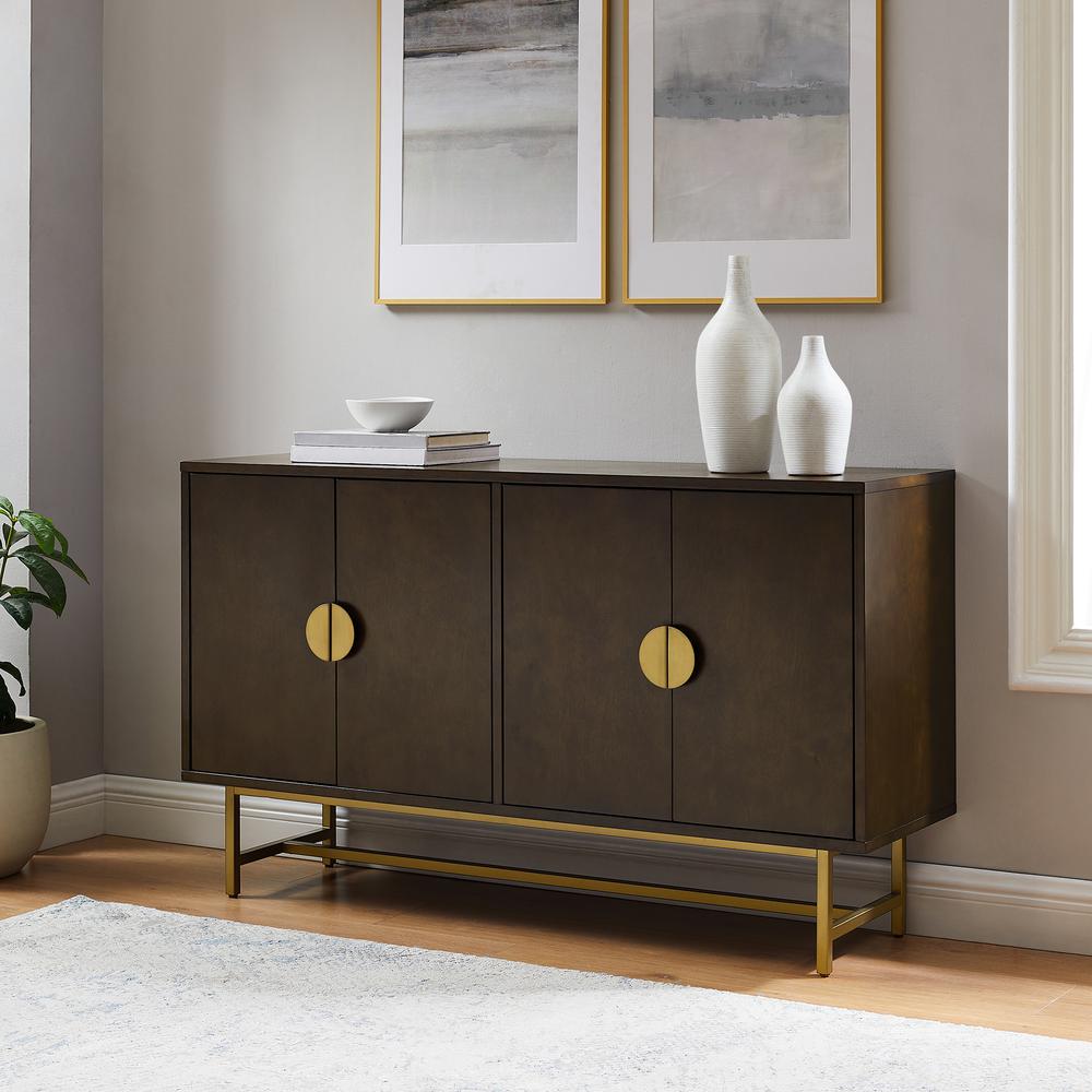 Left. Crosley Furniture - Blair Sideboard - Dark Brown.
