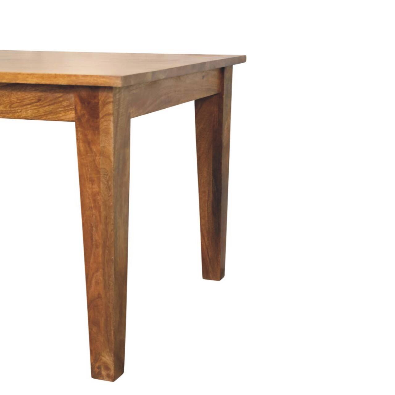 Alt View 2. Artisan Furniture - Golden Teak Solid Wood Dining Table,  Light Brown - Light Brown.