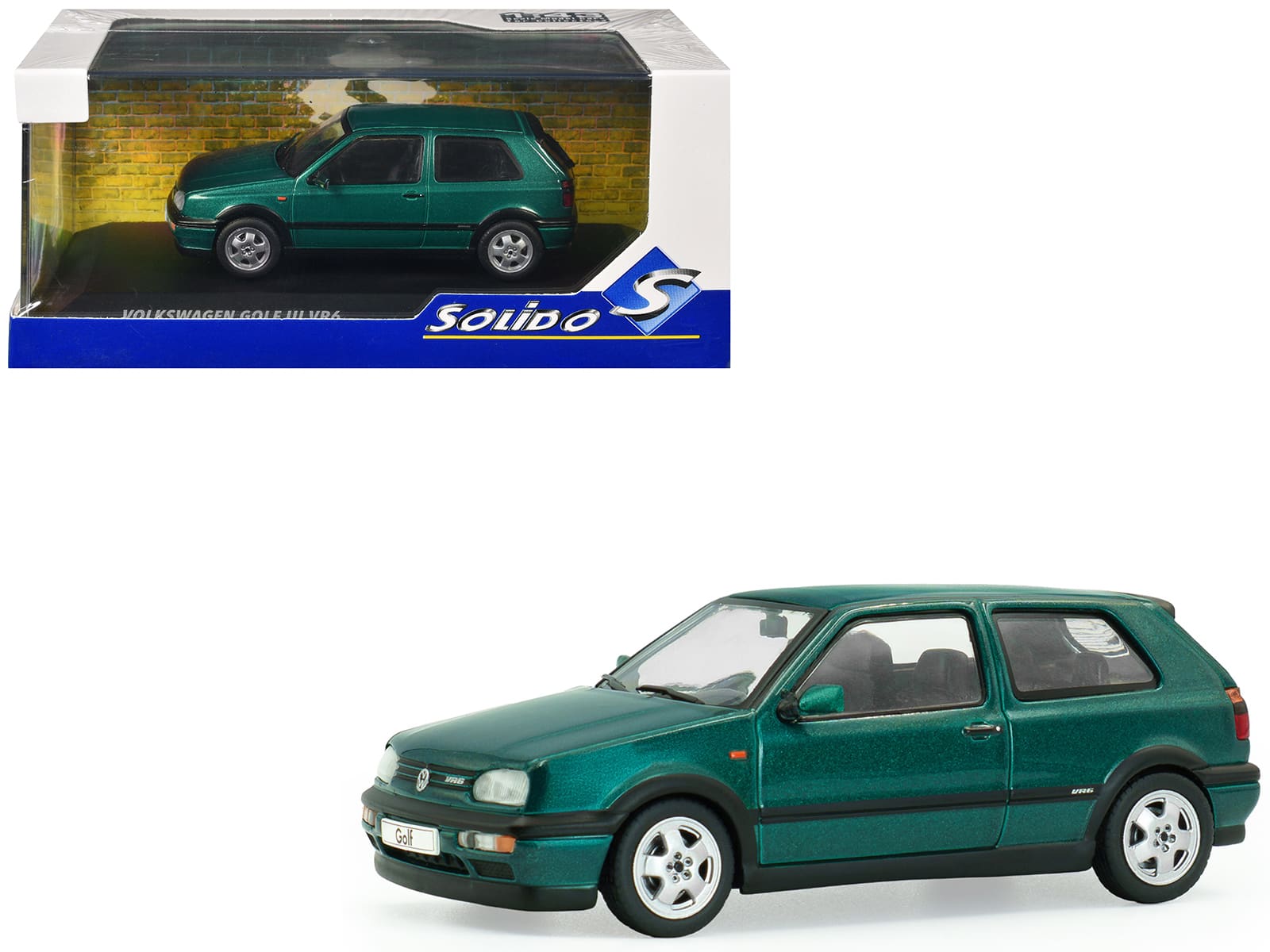1994 Volkswagen Golf MKIII VR6 Dragon Green Pearl 1/43 Diecast Model Car by Solido price history on PriceWatchPro