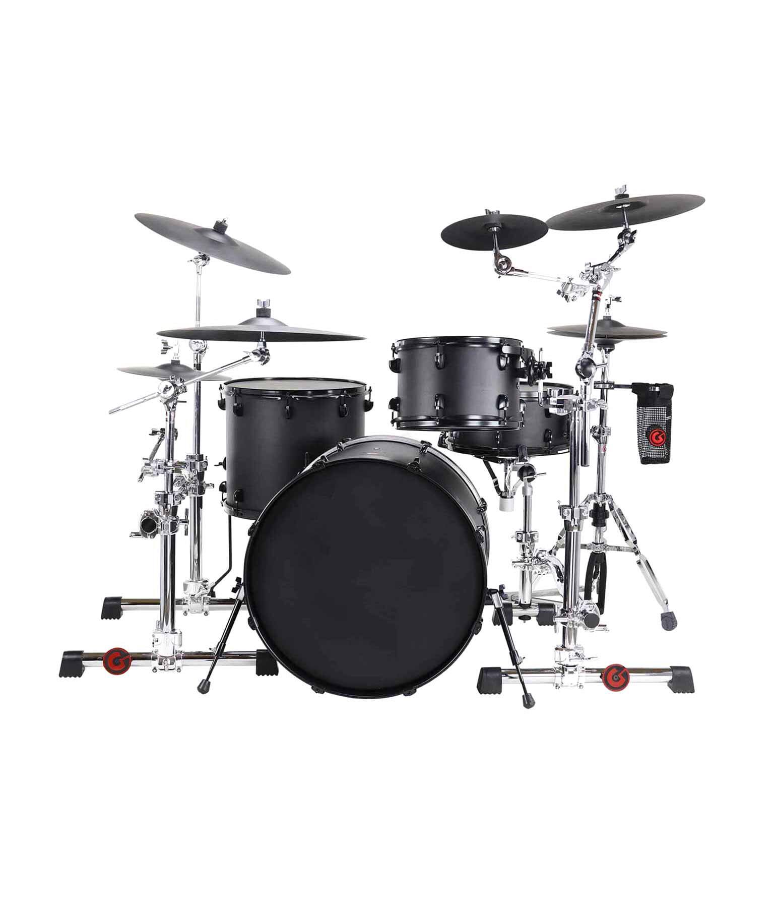 Back. Gibraltar Hardware - Stealth Drum Rack Side Mount System, Low Profile Chrome Drum Rack with 30" Straight Crossbar, T-Legs.