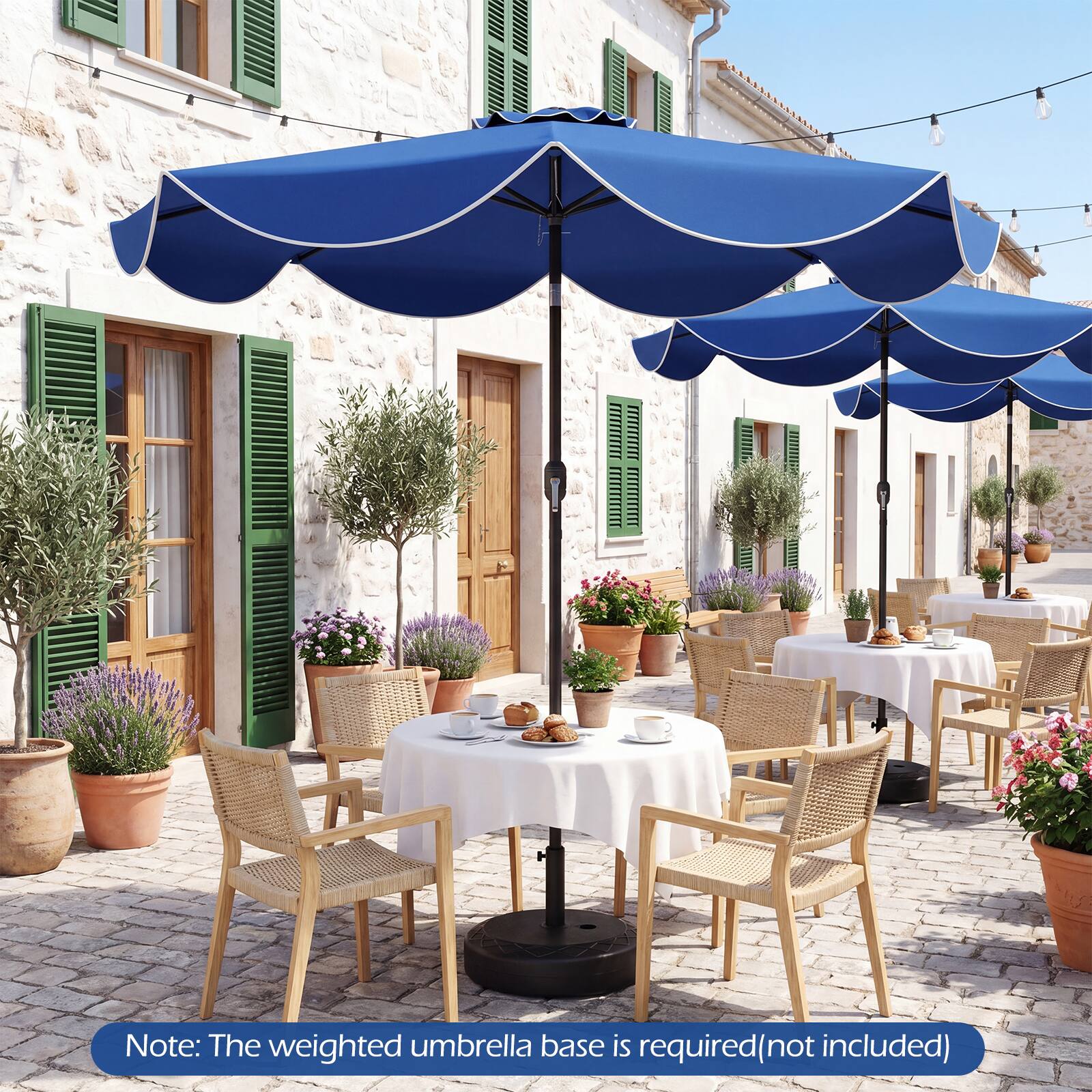 Note: The weighted umbrella base is required (not included)