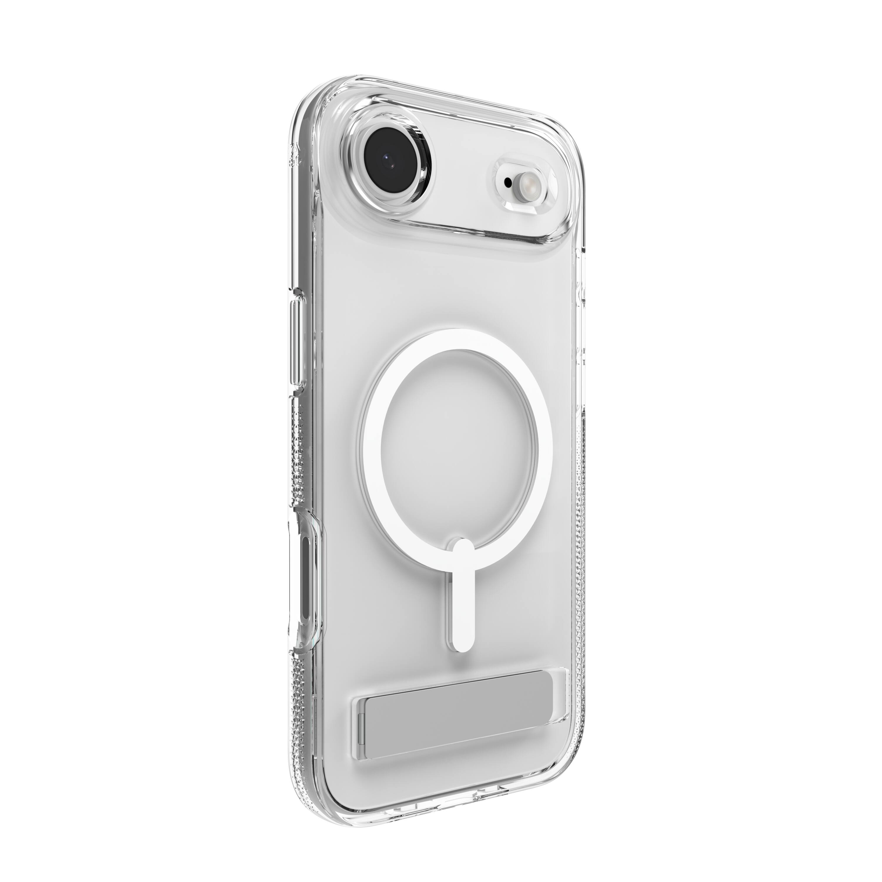Angle. ZAGG - Crystal Palace Snap MagSafe Compatible Case w/ Kickstand for Apple iPhone Air - Clear.