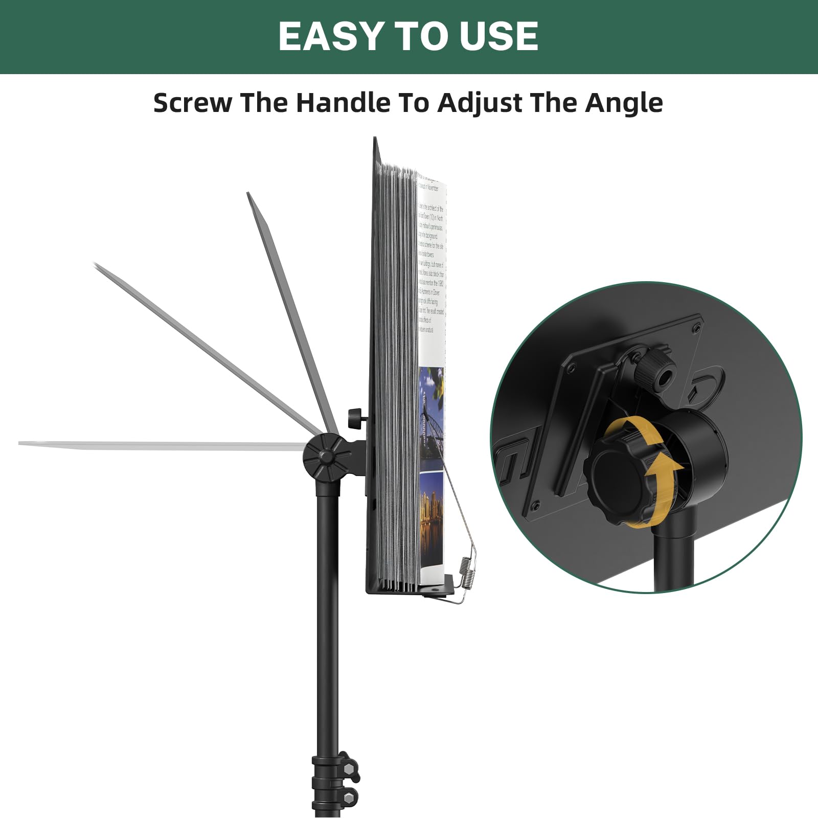 EASY TO USE

Screw The Handle To Adjust The Angle