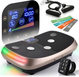 LifePro - Rumblex 4D Vibration Plate – Triple Motor Whole Body Platform for Fitness, Recovery & Weight Loss - Brown