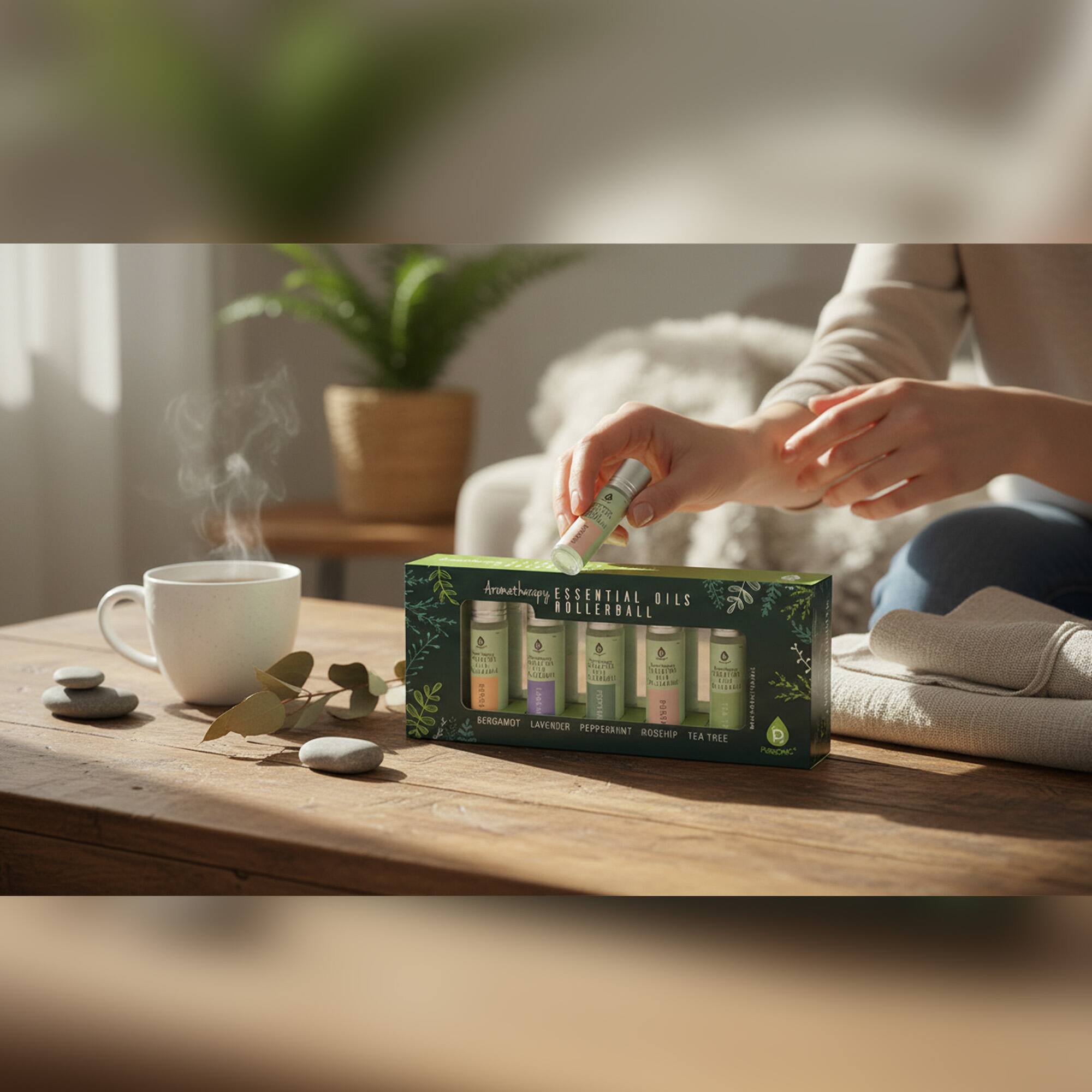 Aromatherapy ESSENTIAL OILS ROLLERBALL

- BERGAMOT
- LAVENDER
- PEPPERMINT
- ROSEHIP
- TEA TREE