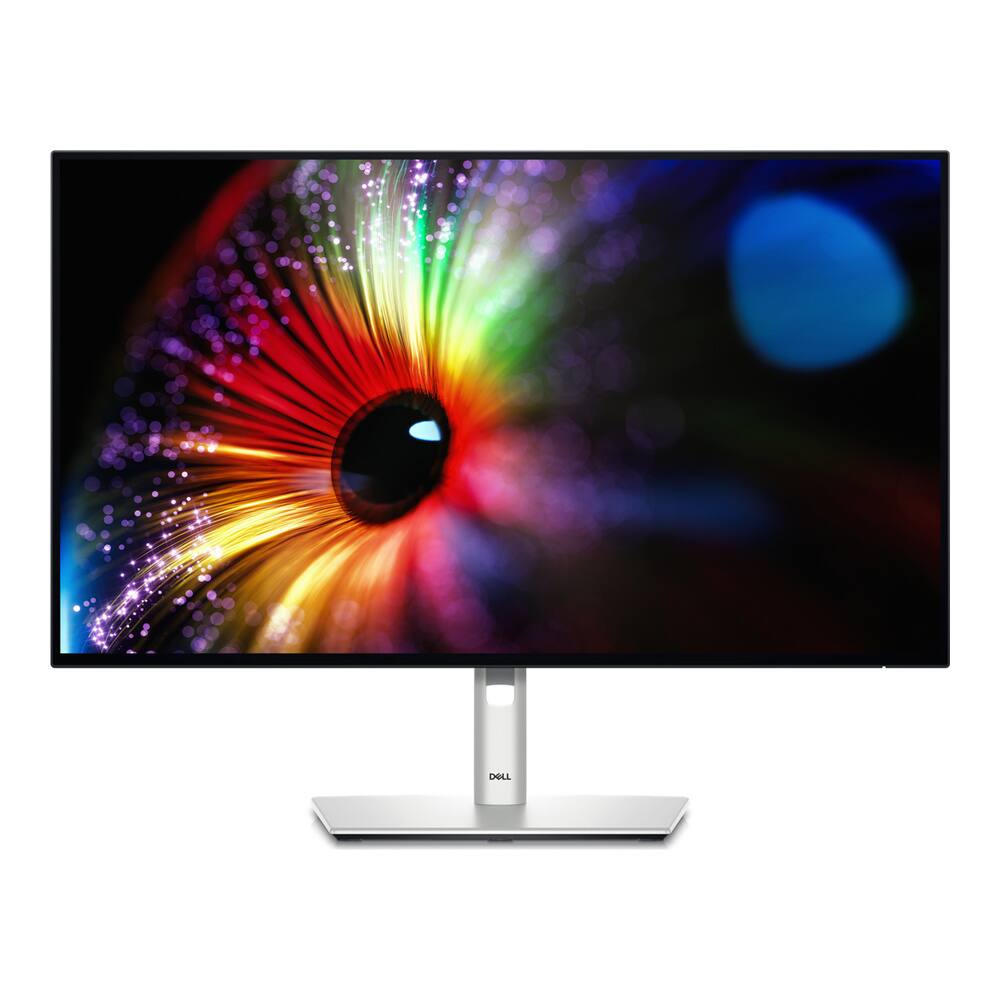 Angle. Dell - UltraSharp 27 Monitor U2724D with ZoomSpeed HDMI & Ethernet Cables + AOM Cleaning Cloth - Platinum Silver, Silver.