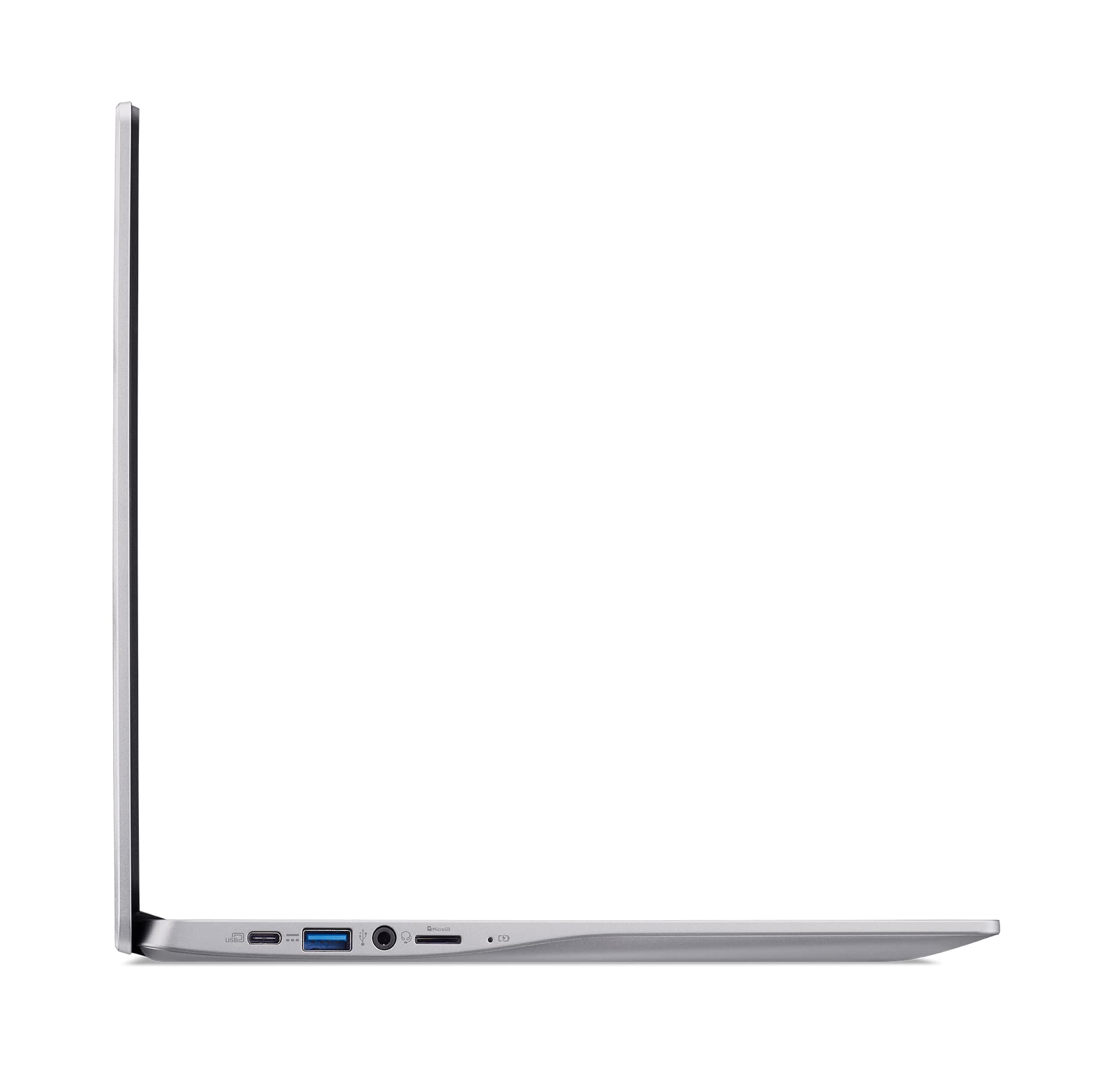 Alt View 1. Acer - Chromebook 315 - 15.6" Full HD Laptop - Intel Celeron N4500 - 4GB LPDDR4X - 64GB eMMC - Protective Sleeve – Silver - Sparkly Silver.