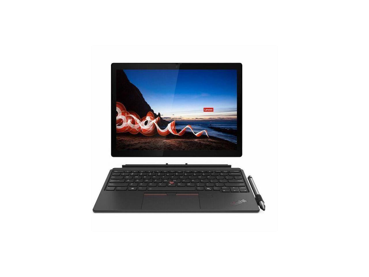 Front. Lenovo - Lenovo ThinkPad X12 Detachable Gen 2 21LK0038US 12.3" Touchscreen Detachable 2 in 1 Notebook - Full HD Plus - Intel Core - Black.