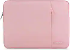 Front. mosiso - Laptop Case 13-13.3 inch Laptop Sleeve Fit with MacBook Air/Pro 13/Pro 14 HP Dell ASUS Lenovo Sleeve Bag with Pocket - Pink.