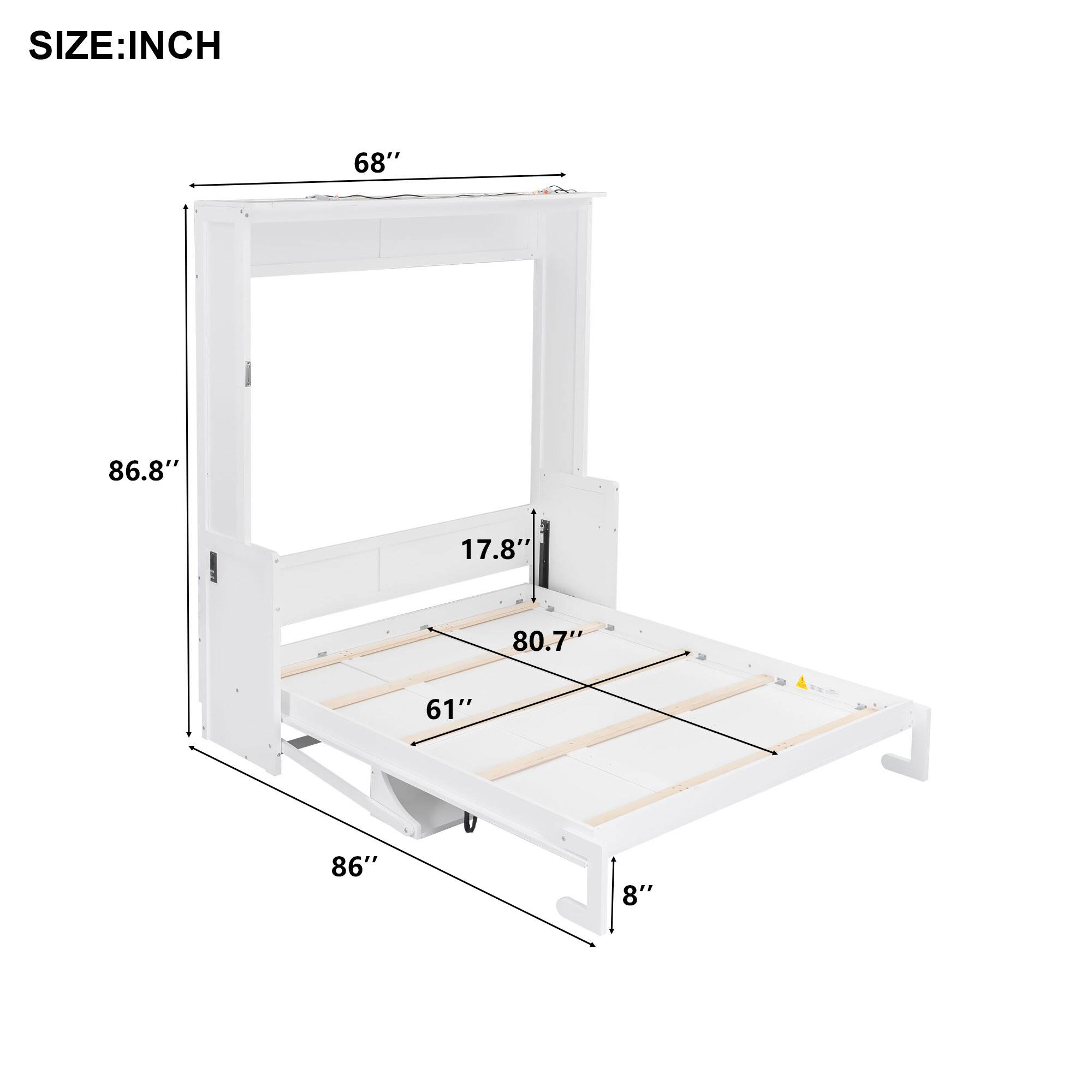 SIZE: INCH  
68"  
86.8"  
17.8"  
80.7"  
61"  
86"  
8"