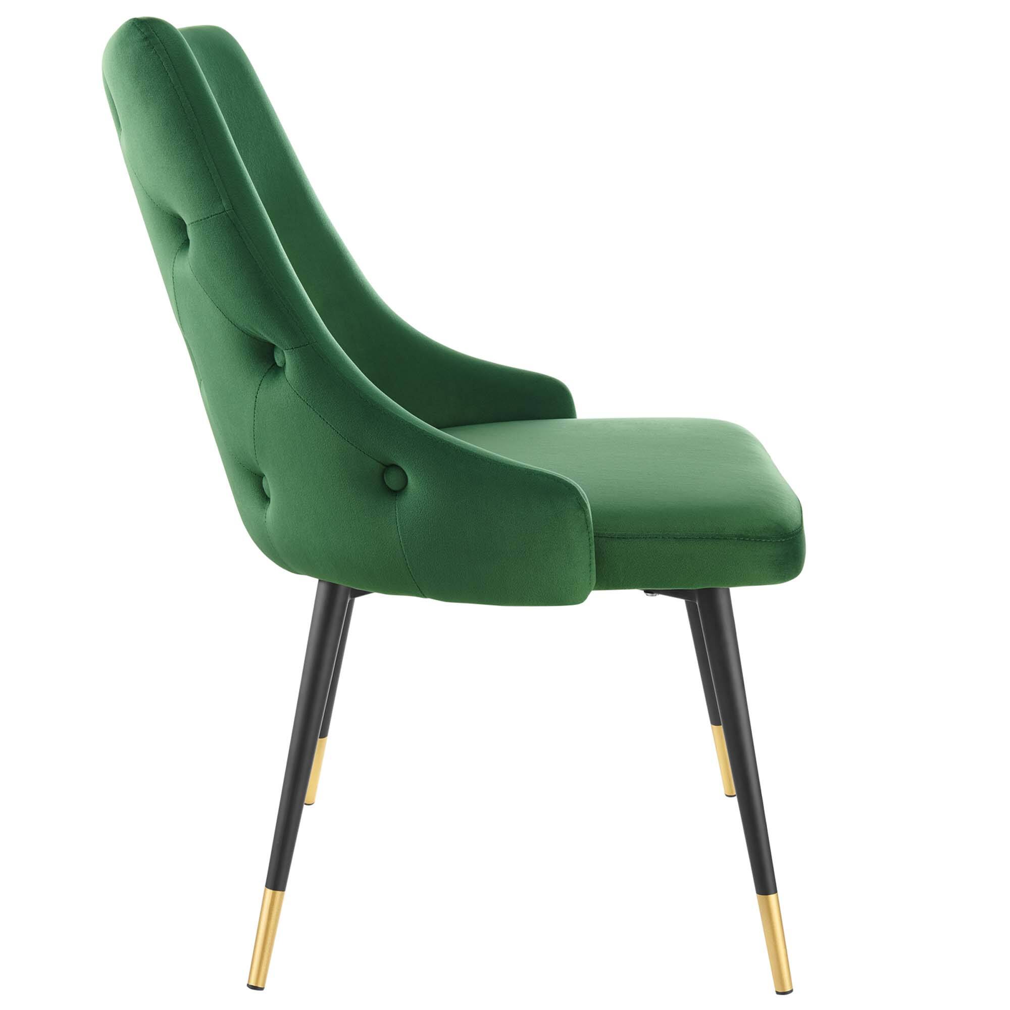 Alt View 1. Modway - Adorn Tufted Performance Velvet Dining Side Chair by Modway - Emerald.