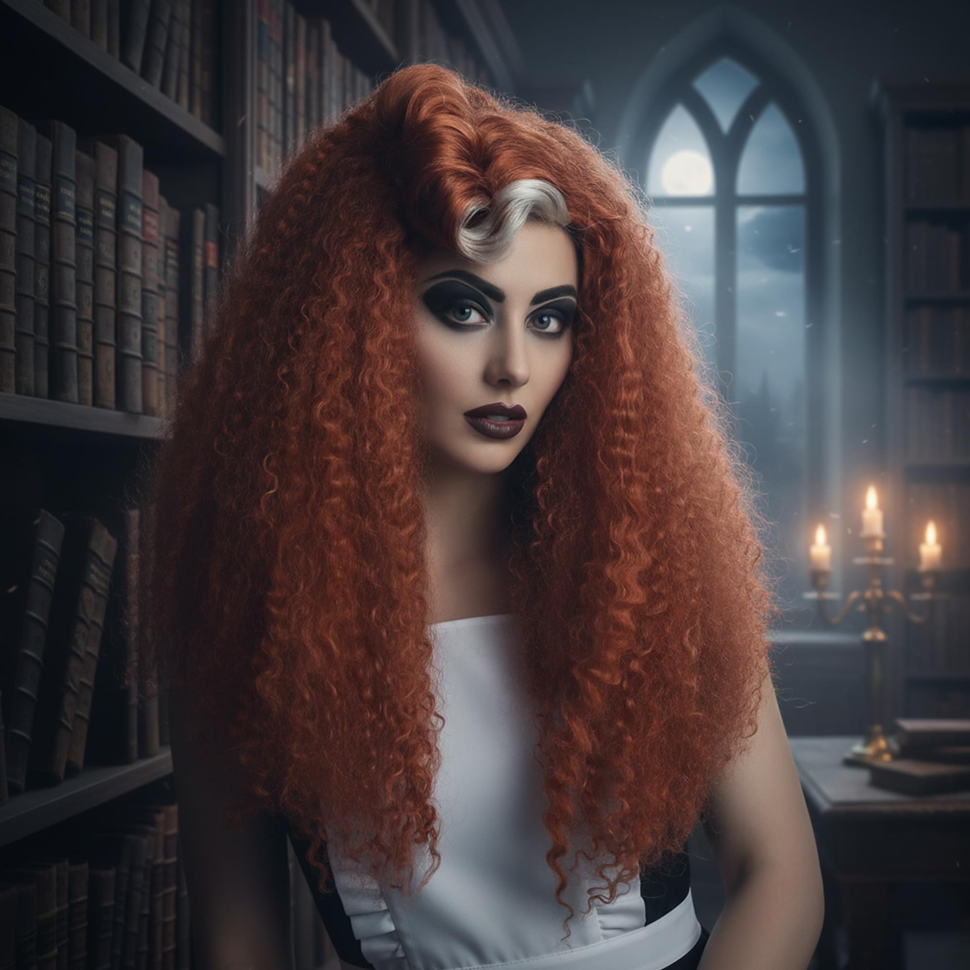 Alt View 2. Smiffys - Magenta Wig Costume Accessory - Red.