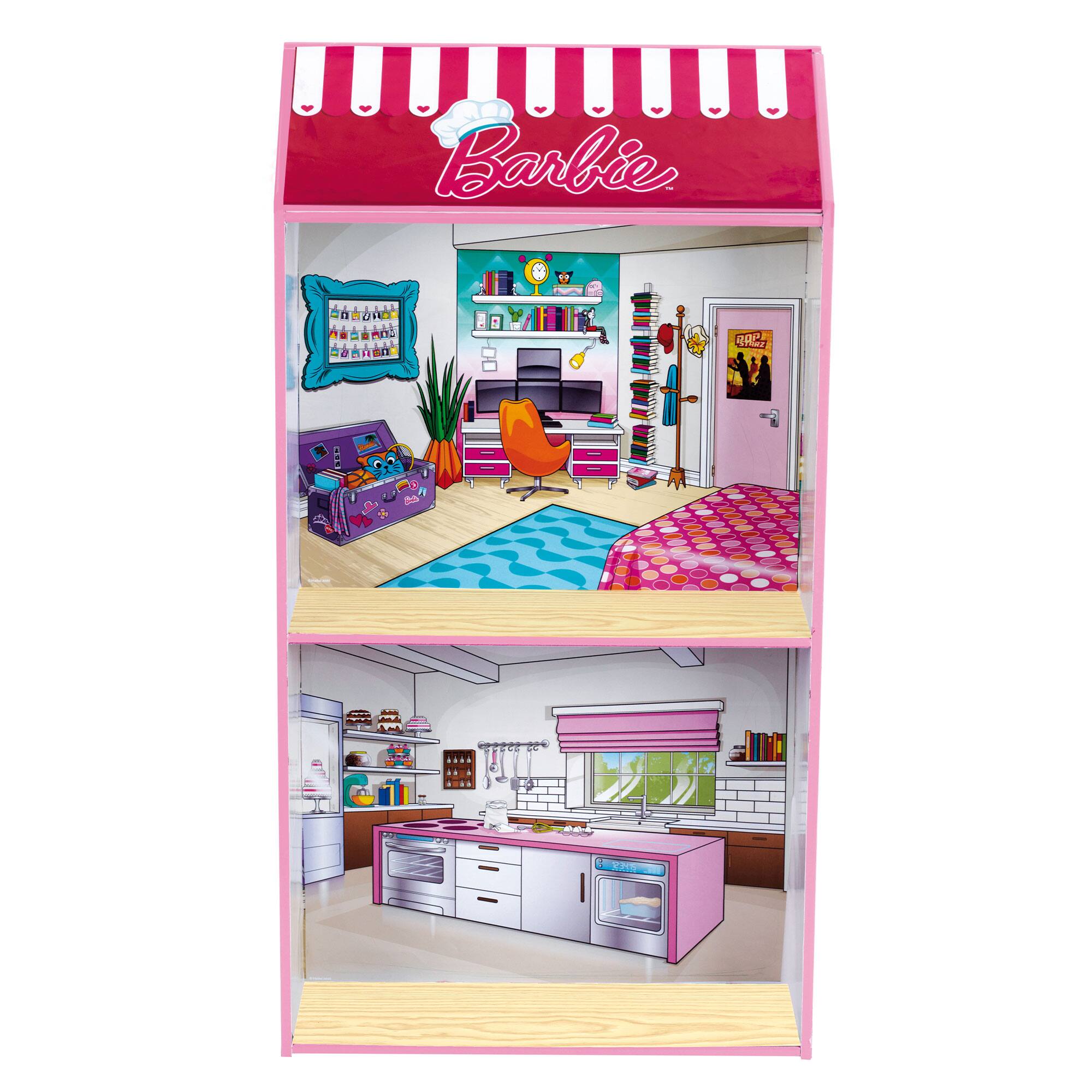 Alt View 4. Theo Klein - Theo Klein 2 In 1 Barbie Pretend Play Toy Kitchen and Dollhouse for Kids 3 & Up.