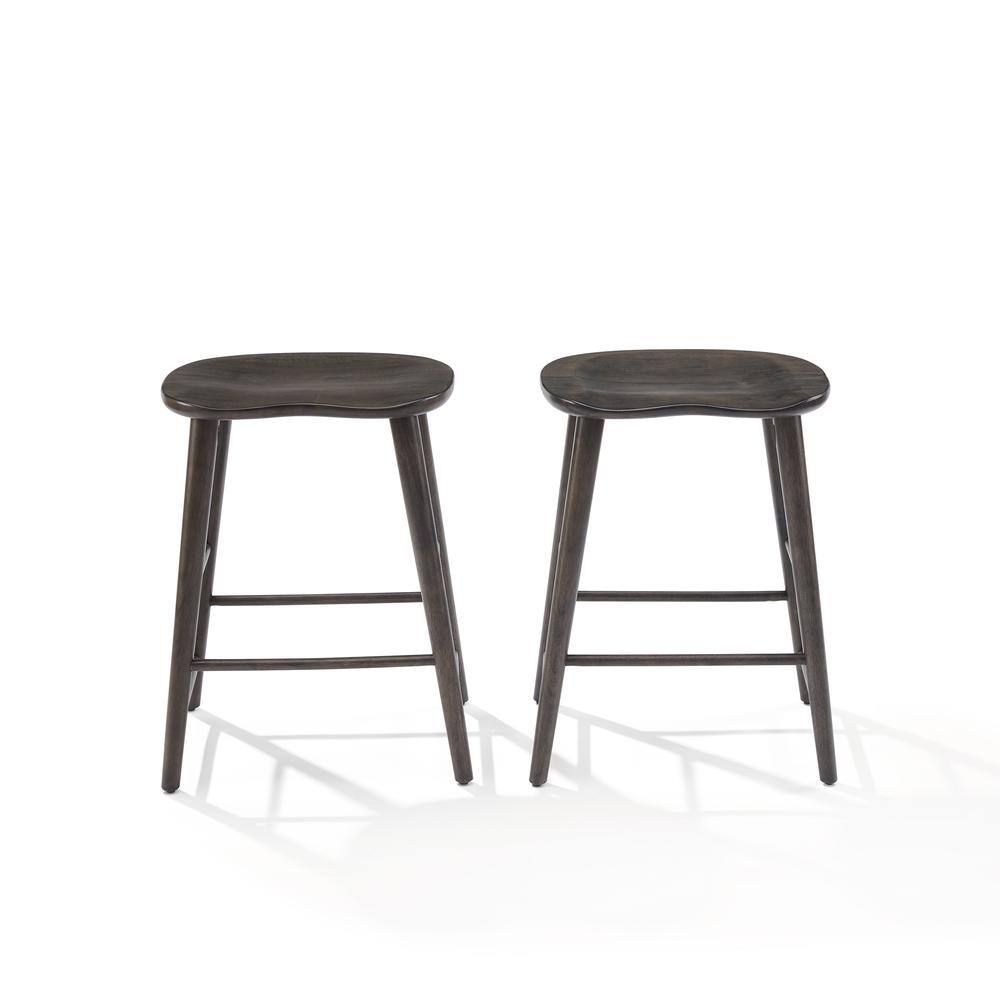 Angle. Crosley Furniture - Maddox 2-Piece Counter Height Bar Stool Set - 2 Stools - Slate.