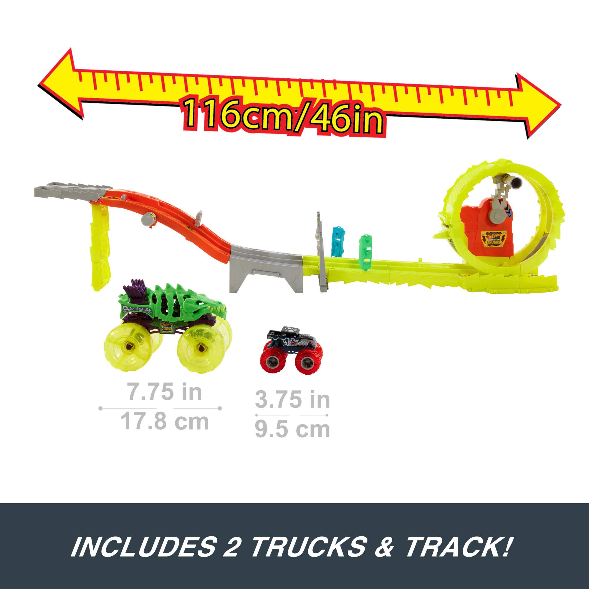 116cm/46in

7.75 in / 17.8 cm

3.75 in / 9.5 cm

INCLUDES 2 TRUCKS & TRACK!