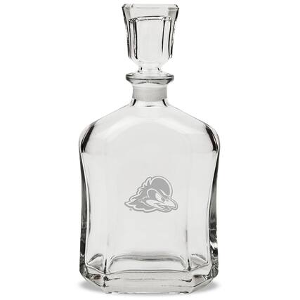 Front. Jardine - Delaware Fightin' Blue Hens 23.75oz. Crystal Whiskey Decanter - Multicolor.
