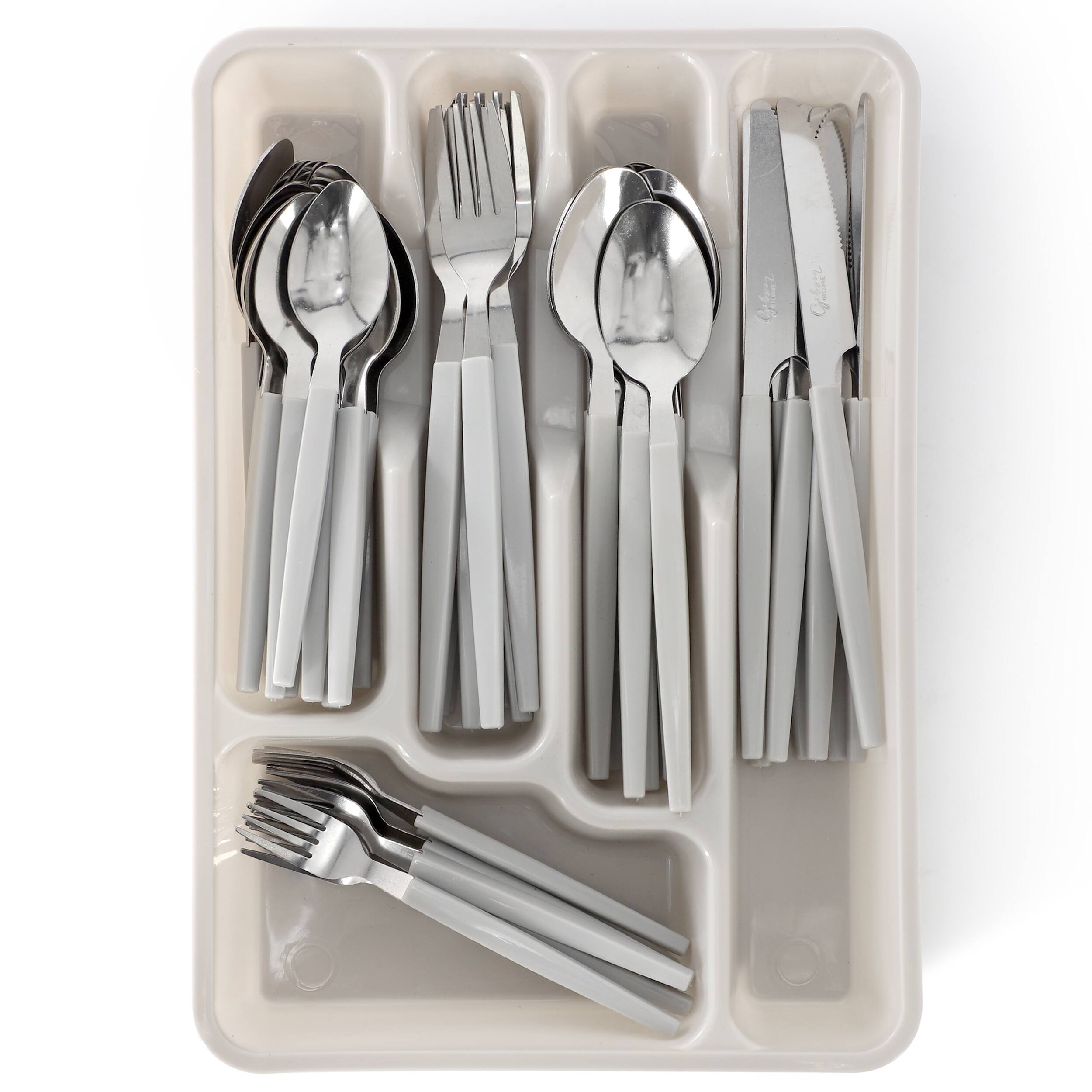 Gibson Home Edzelle 48 Piece Stainless Steel Flatware Set with
