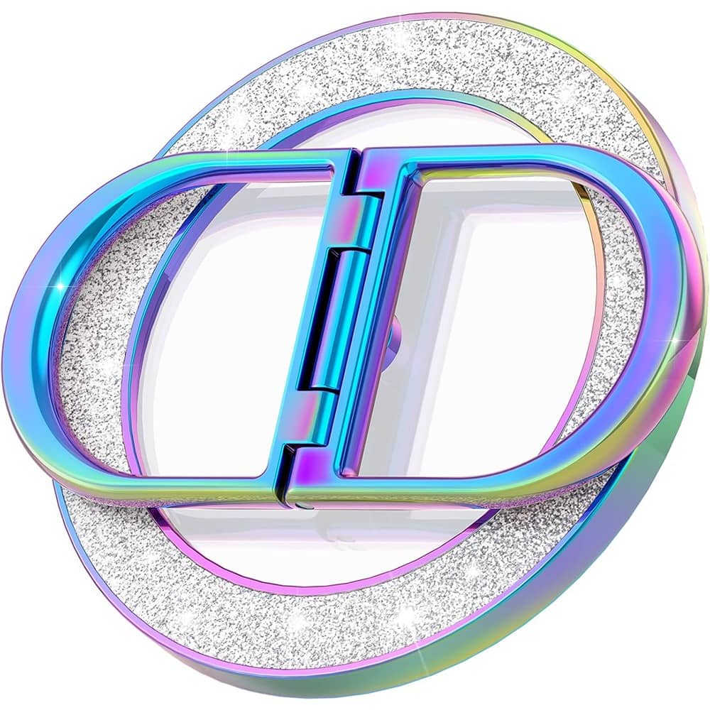 PARKER SLATER - MagSafe Magnetic Phone Grip – Transparent Twinkle Ring Stand - colorful