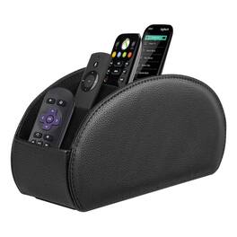 Kitcheniva - Leather Remote Control Holder Desktop Organizer - Black