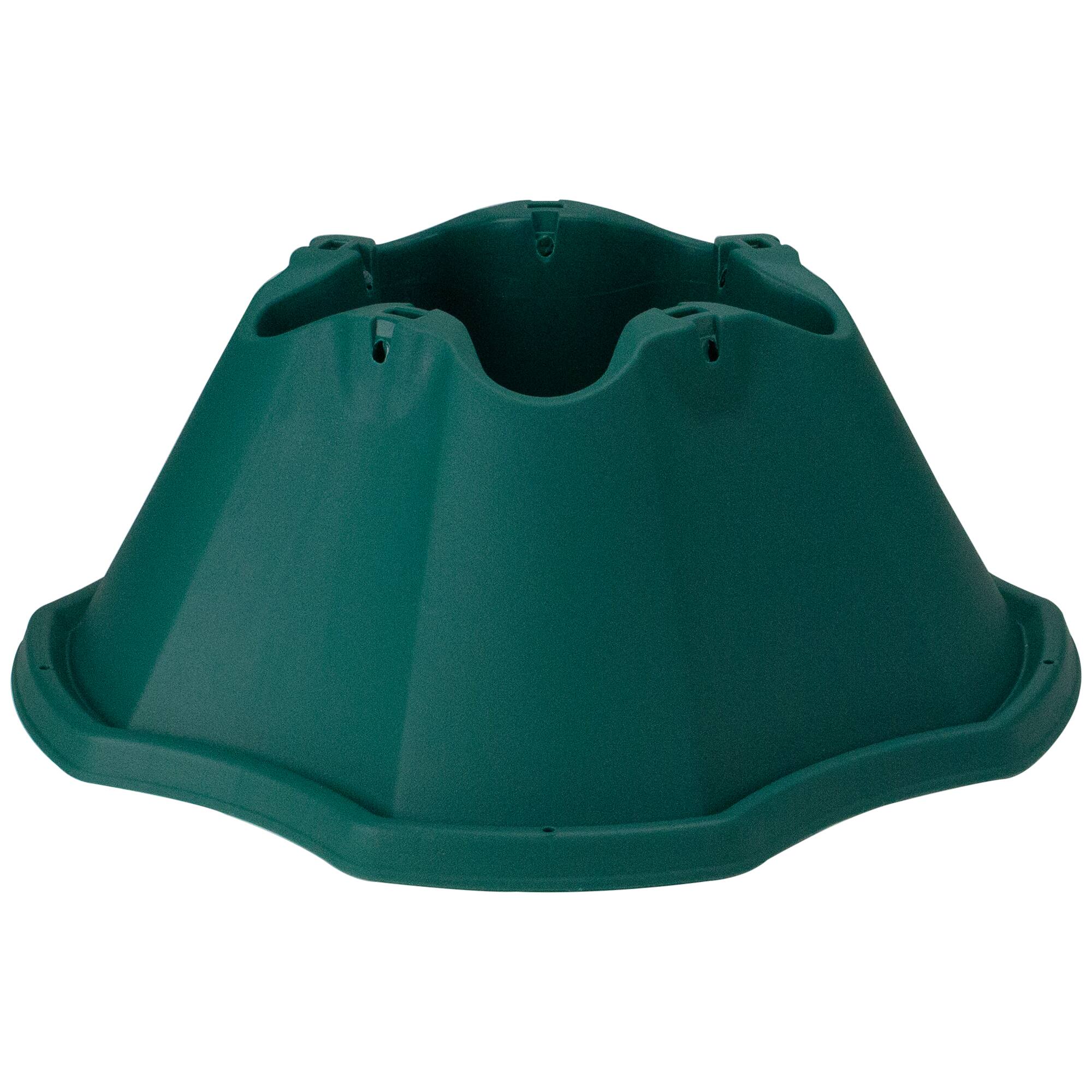 Front. Jack Post - Star Resin Christmas Tree Stand - For Live Trees up to 8' Tall - Green.