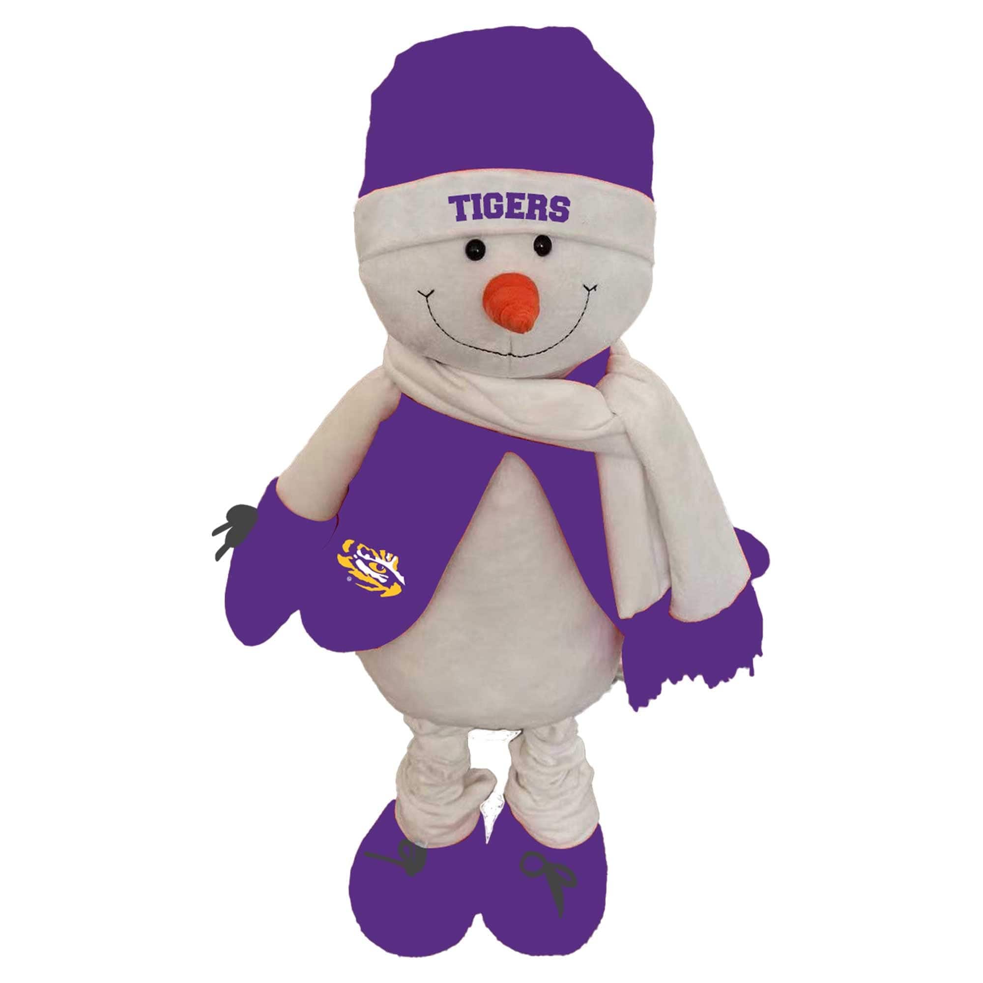The Memory Company - LSU Tigers 17" Frosty Snowman Mascot - Multicolor