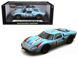 1966 Ford GT-40 MK II #1 Miles - Hulme Le Mans (Dirty Version) 1/18 Diecast Model Car by Shelby Collectibles - Light Blue