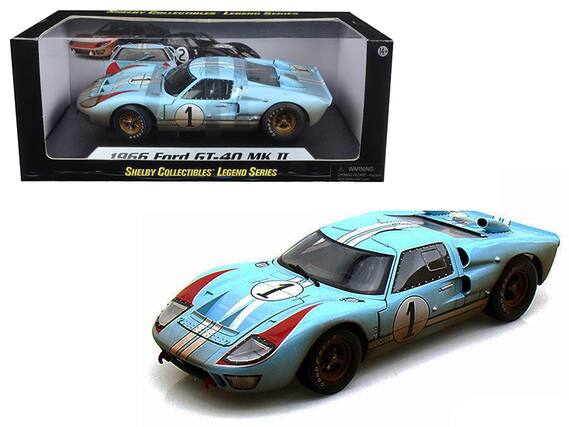 1966 Ford GT-40 MK II
Shelby Collectibles Legend Series
WARNING: CHOKING HAZARD - Small parts. Not for children under 3 years.