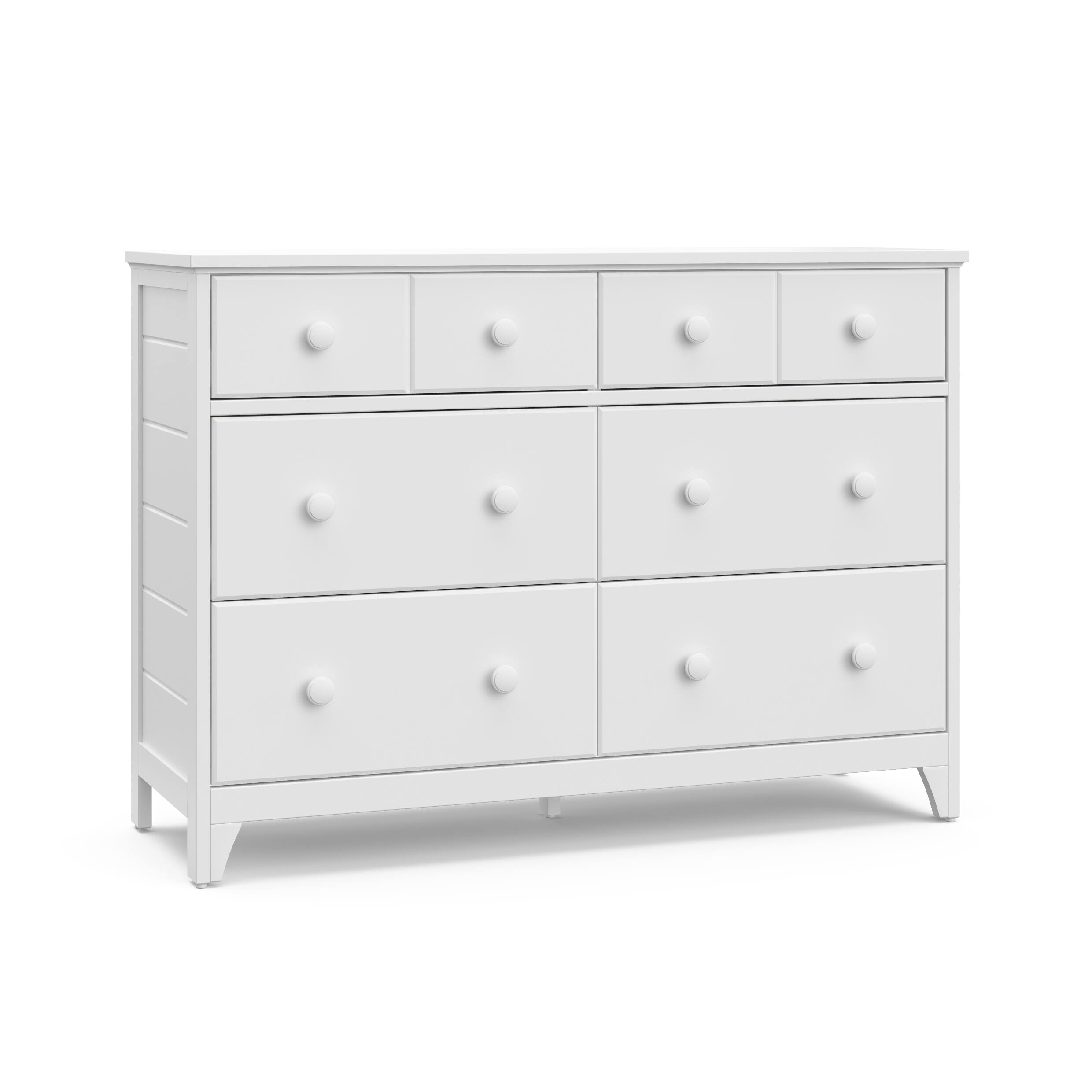 Storkcraft - Moss 6 Drawer Double Dresser - White - Front_Zoom