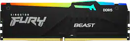 Kingston - KF552C40BBA-8 FURY Beast RGB 8GB 5200MT/s DDR5 CL40 DIMM Desktop Memory - Multicolor