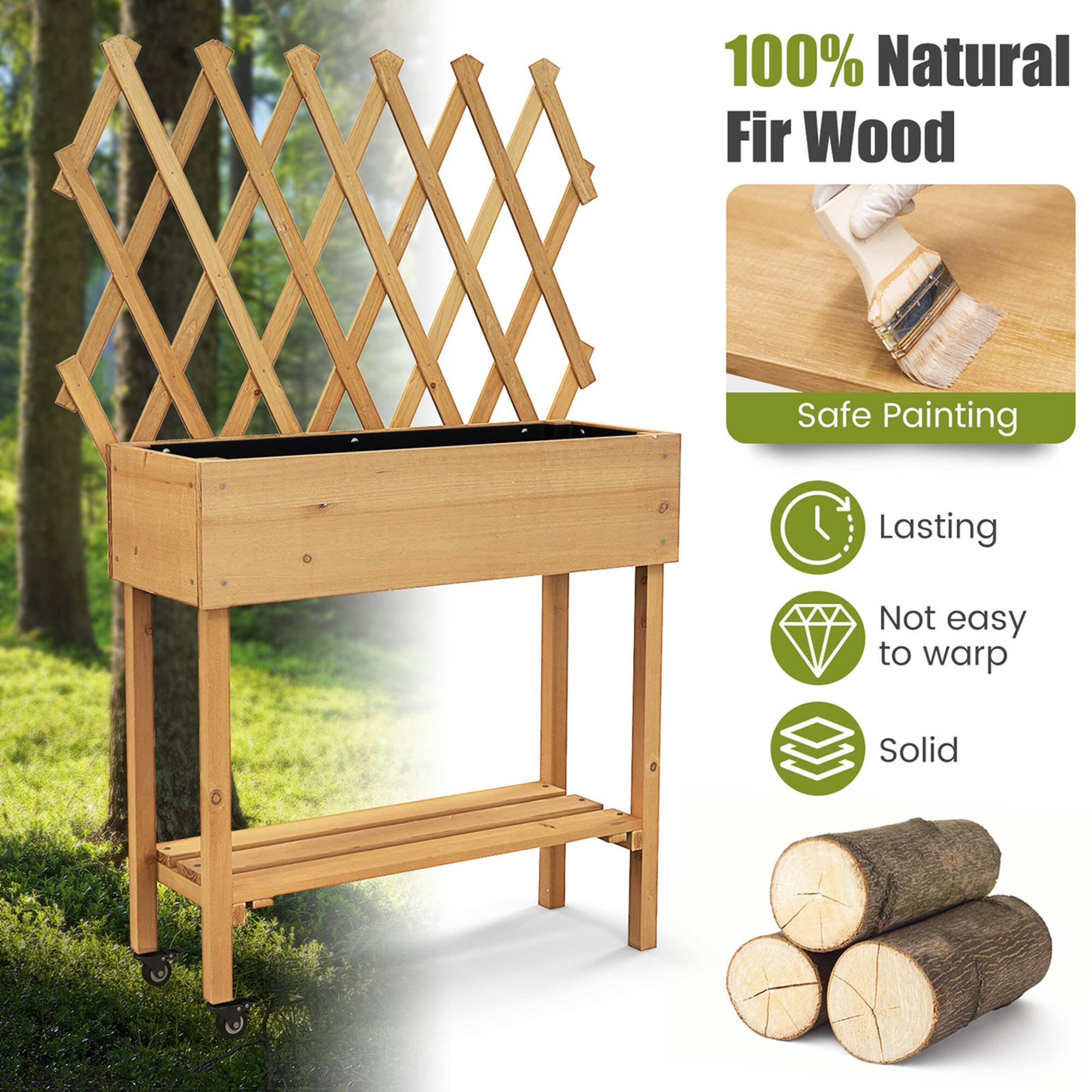 100% Natural Fir Wood Safe Painting Lasting Not easy to warp Solid