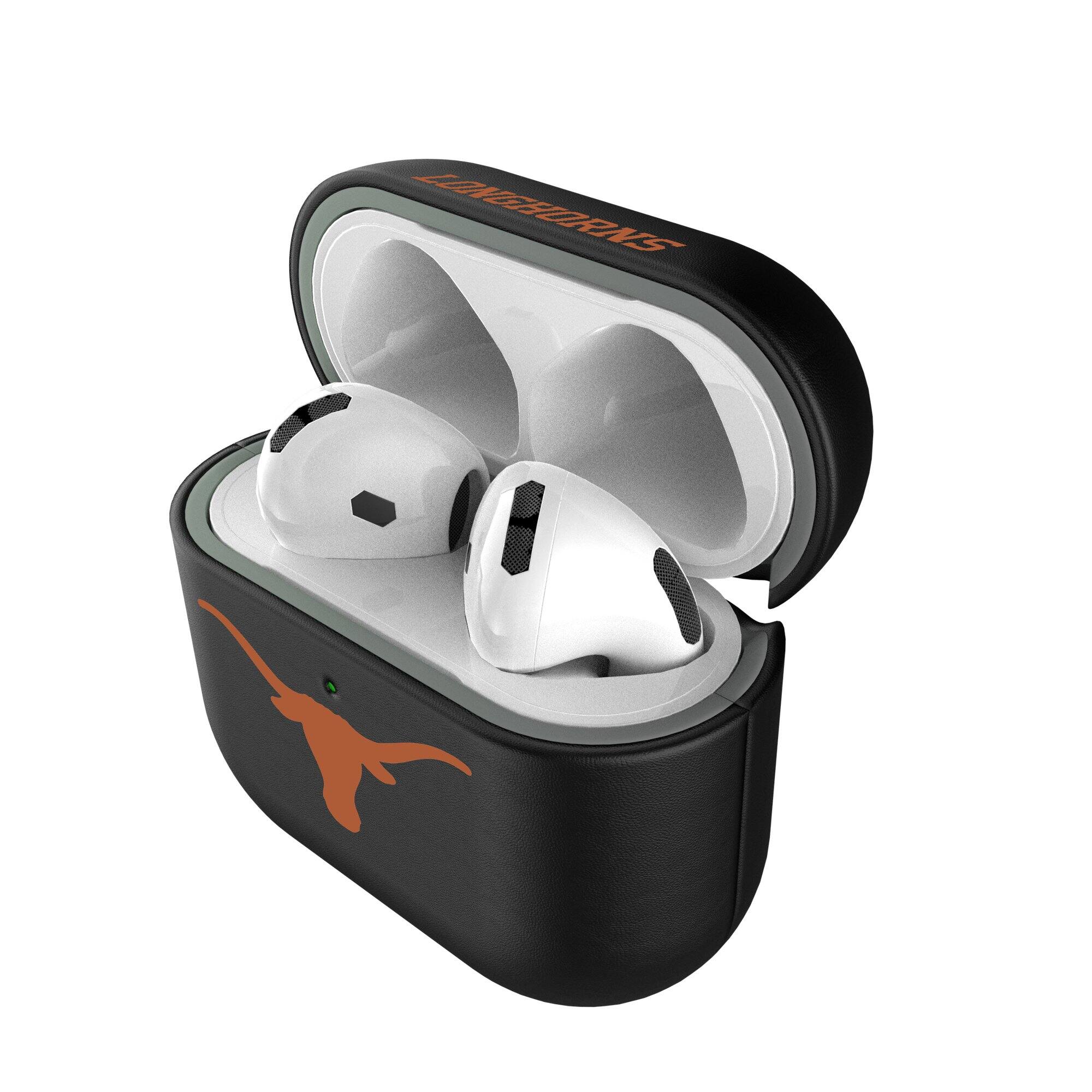 Alt View 3. Keyscaper - Texas Longhorns Texas Longhorns Insignia AirPods 4th Generation Case Cover - No Size - Black.