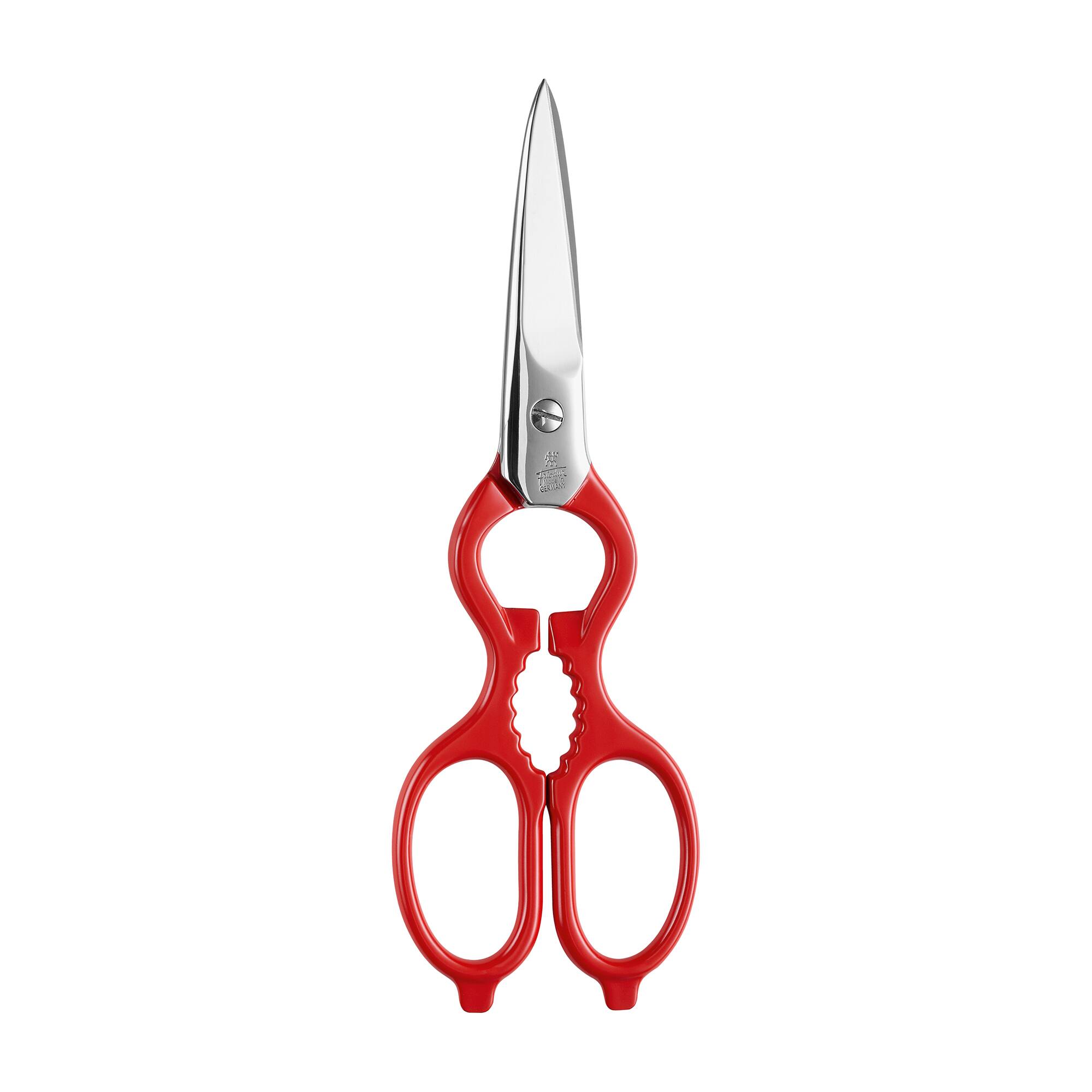 Front. ZWILLING - ZWILLING Forged Multi-Purpose Kitchen Shears - Red Handle - Red.