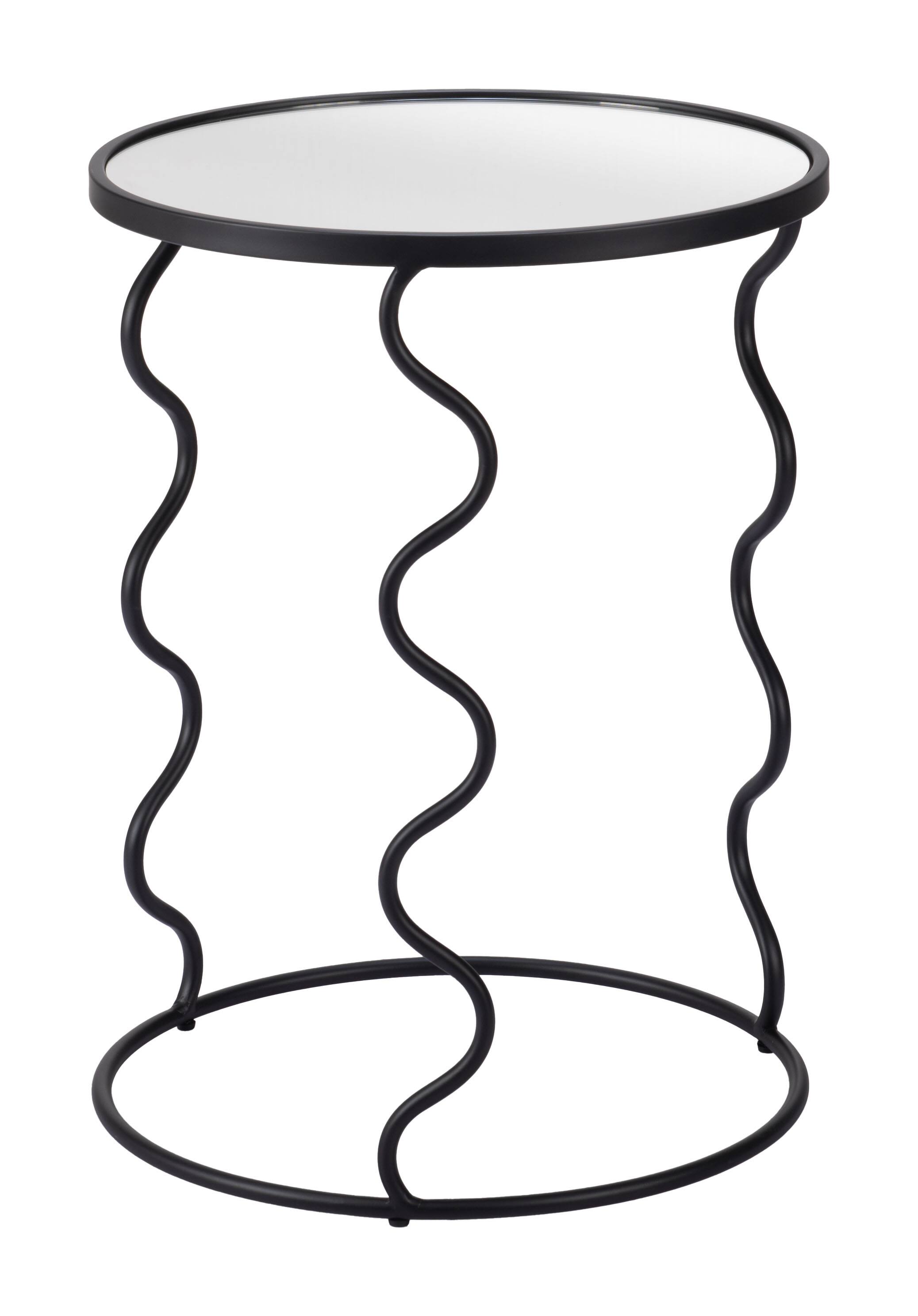 Alt View 2. Hivvago - Bastia Side Table Black - Black.