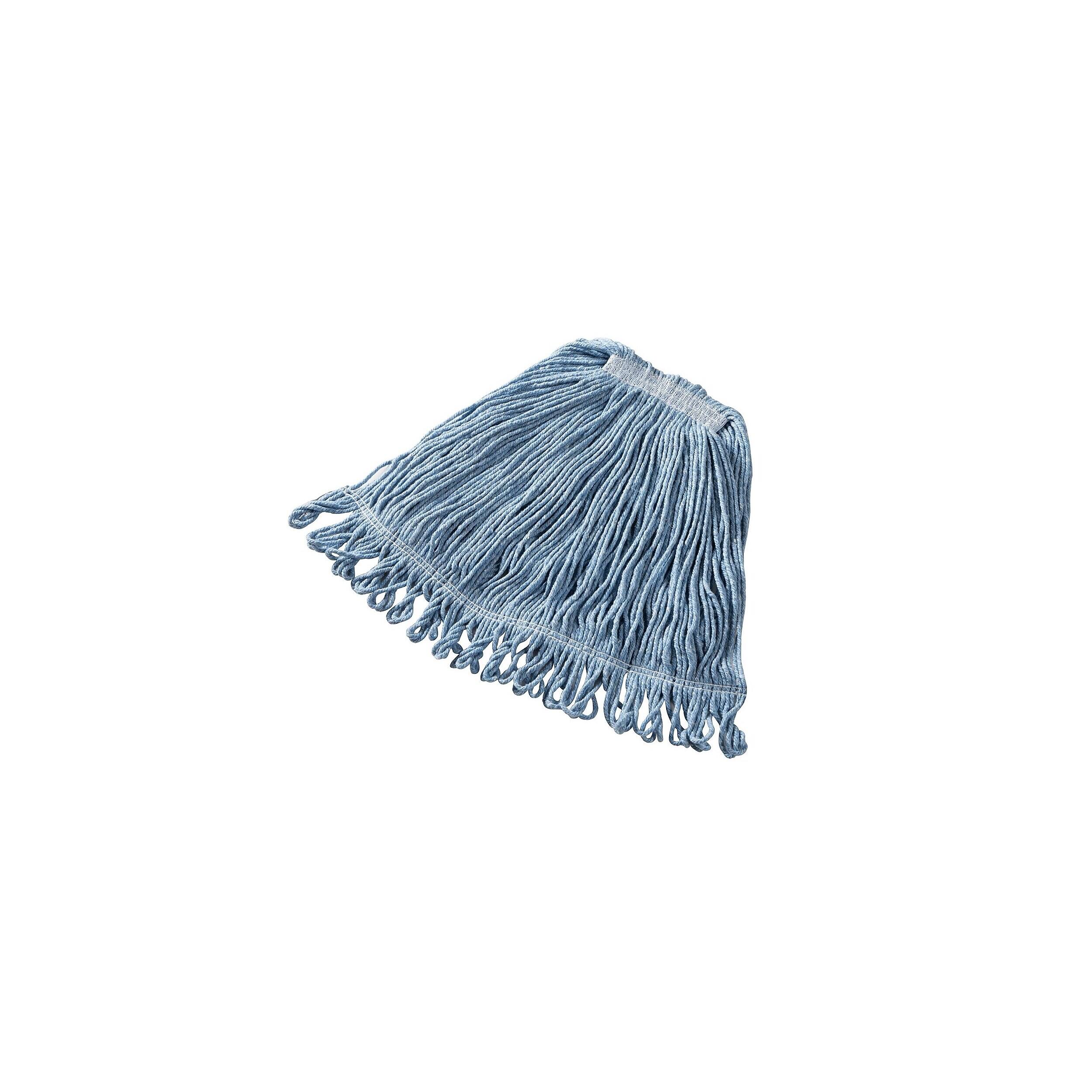 Front. RubberMaid - Rubbermaid Super Stitch Mop Head, Tailband (FGD21206BL00) - Blue.
