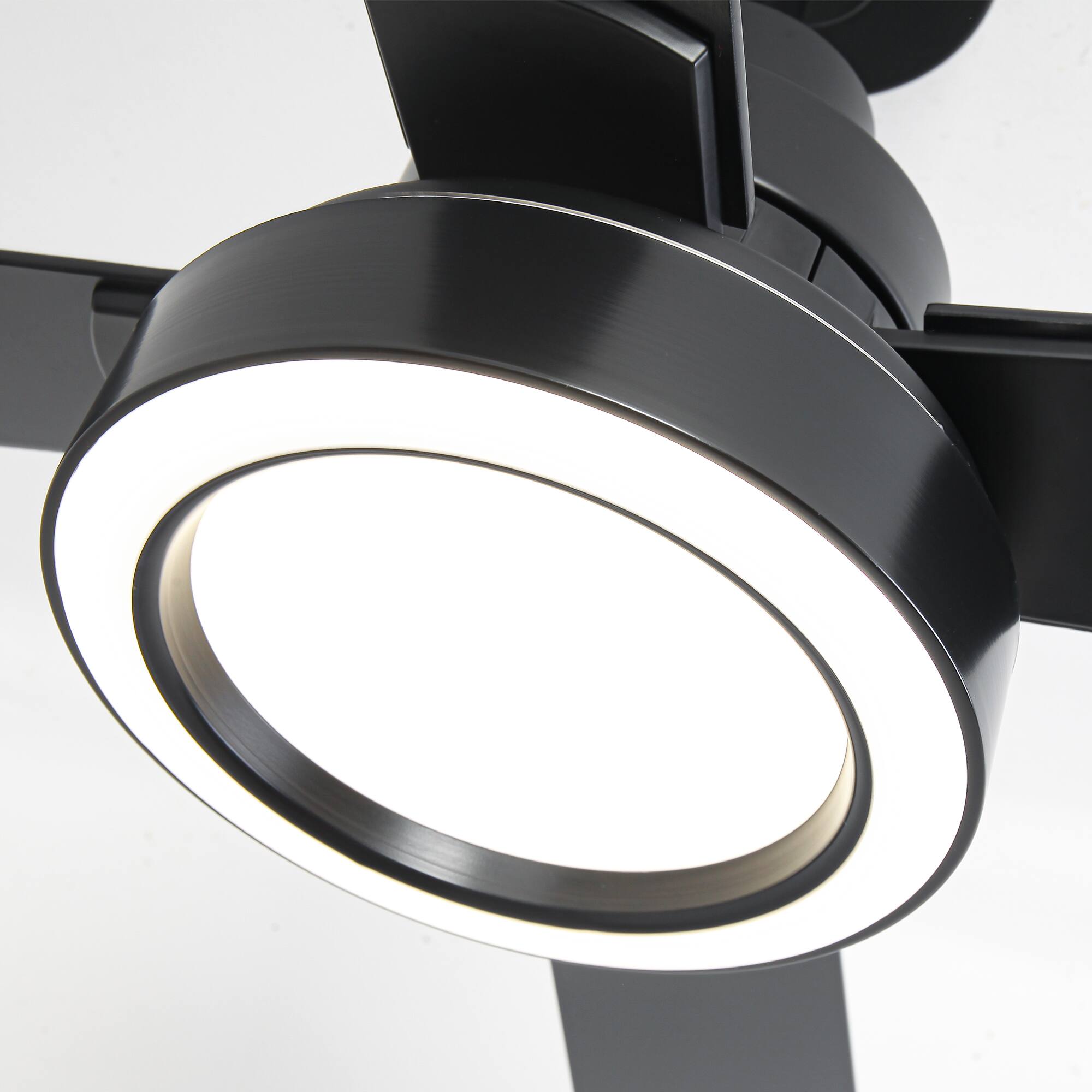 Alt View 10. Vaczon - 52 Inch Modern 4 Blades DC Motor Ceiling Fan with LED Light and Remote Control and APP - Black.