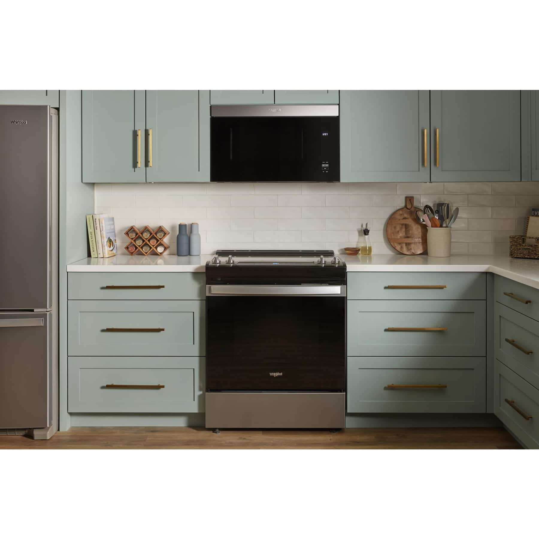 Alt View 27. Whirlpool - 1.1 Cu. Ft. Over-the-Range Microwave with Flush Built-in Design - Stainless Steel.
