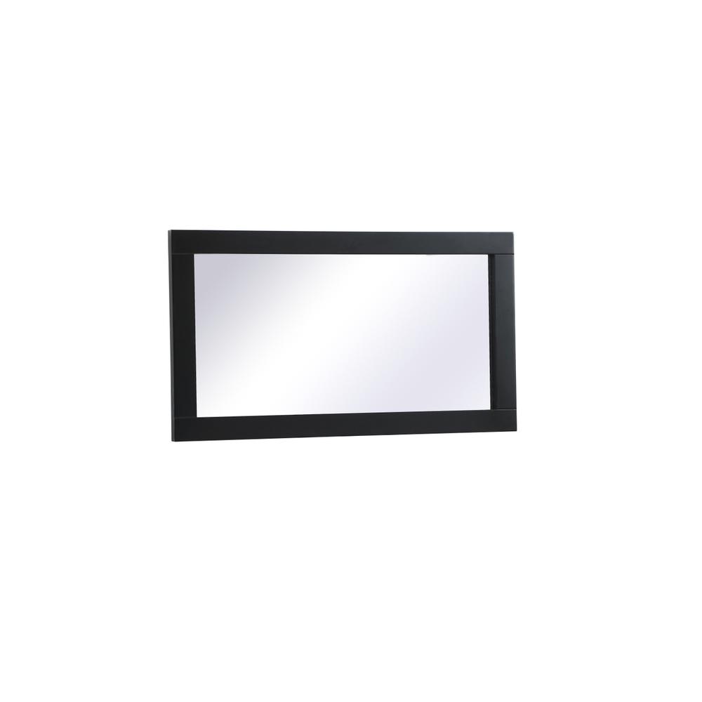 Left. Elegant Decor - Aqua vanity mirror 18x32 inch in black - Black.