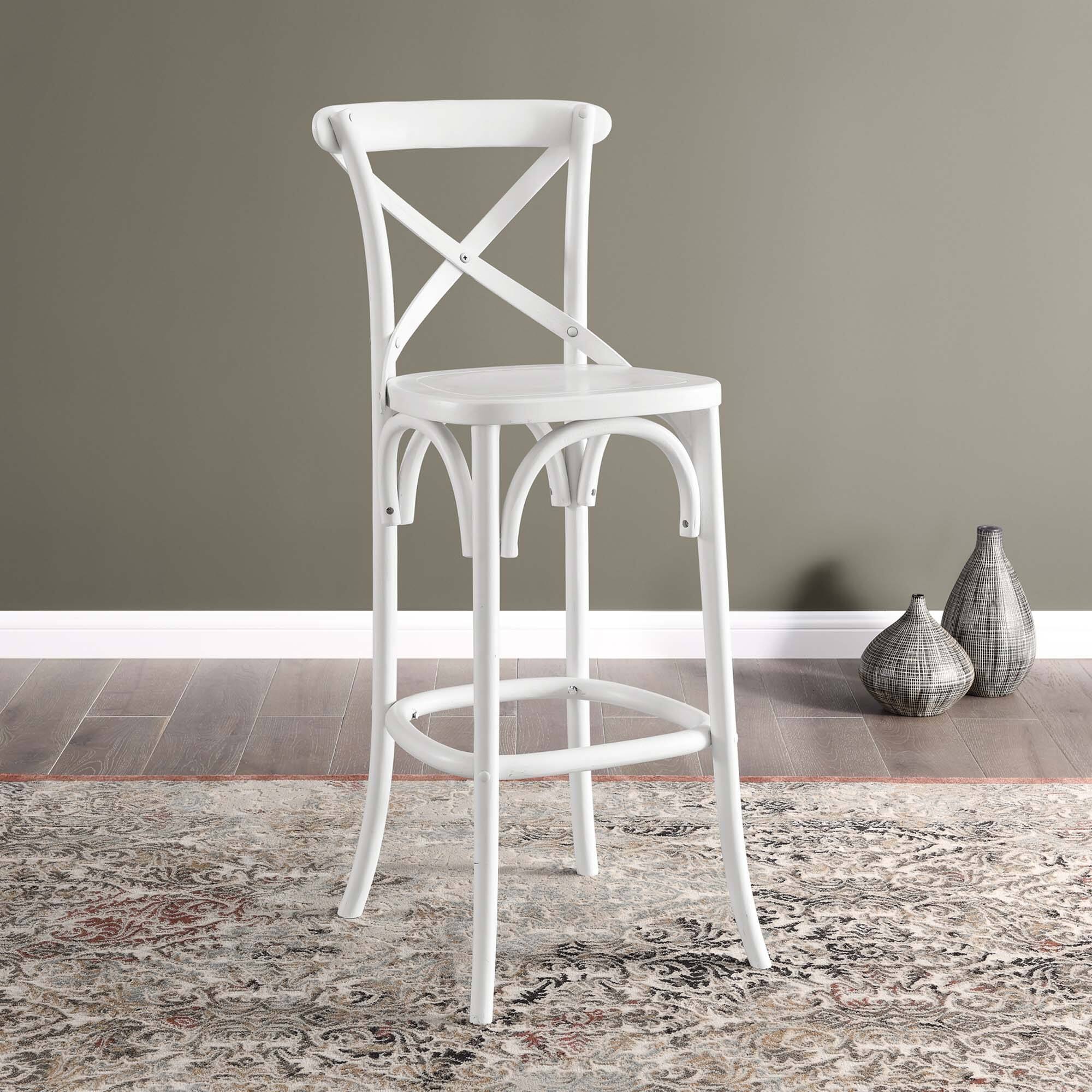 Alt View 7. Modway - Gear Bar Stool - White.