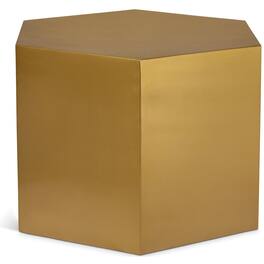 Meridian Furniture - Hexagon Brushed Coffee Table - Gold